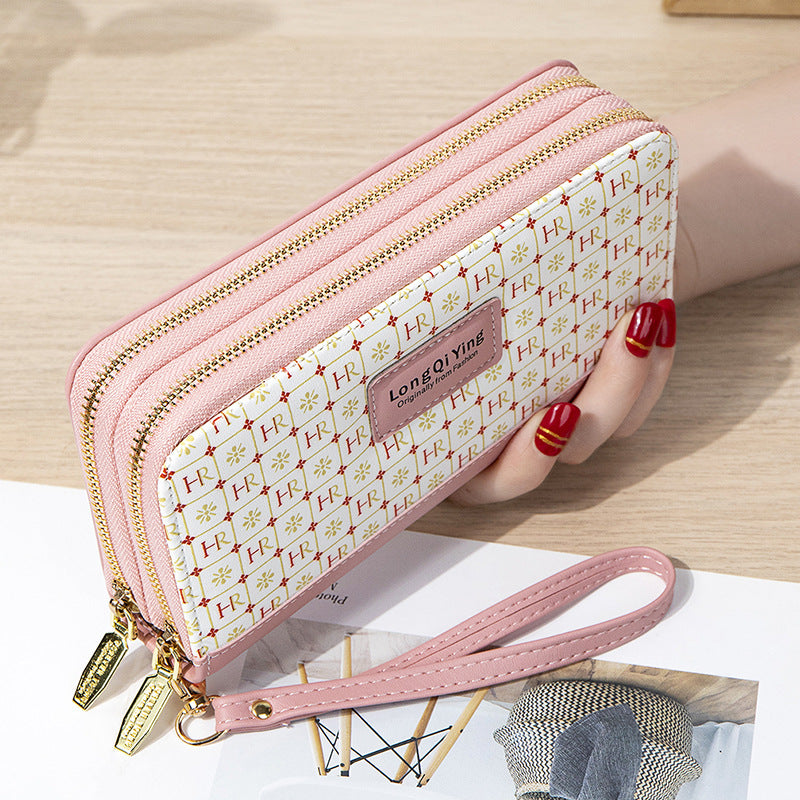 Wholesale Long Letter Double Zipper Large Capacity PU Women's Wallet